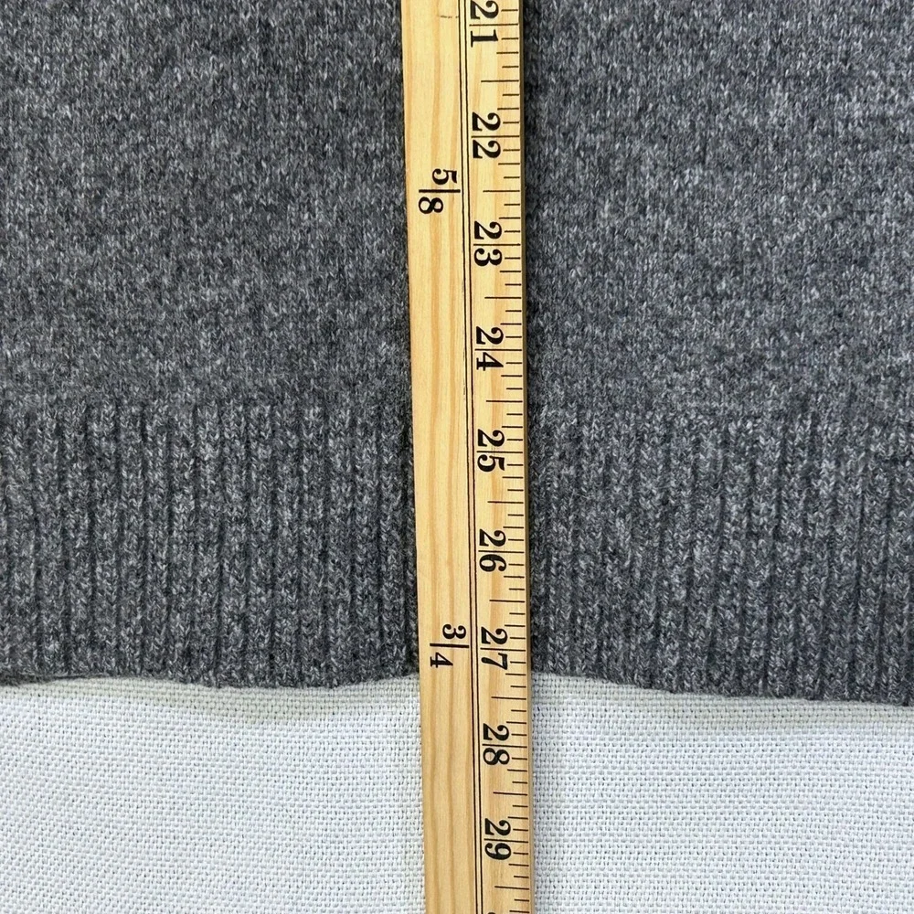 Banana Republic‎ Quarter Zip Sweater Mens XL Gray Italian Yarn Wool Pullover Y2K